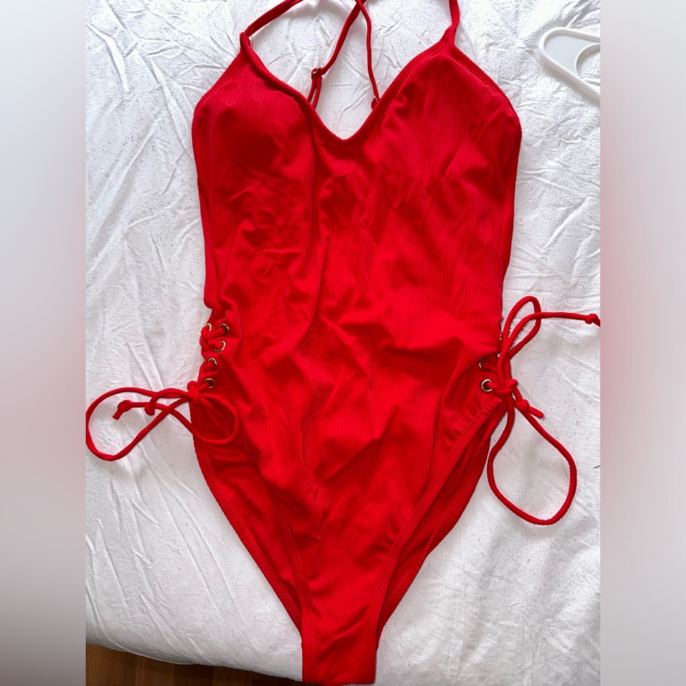 Red size small one piece bikini from target